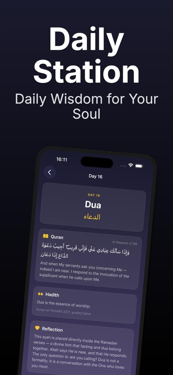 Daily Station — Quran, Hadith, Reflection